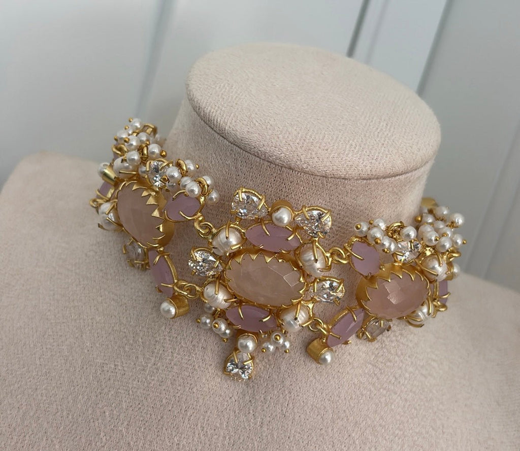 Precious Rose quartz/ Swarovski - Ishy Haq