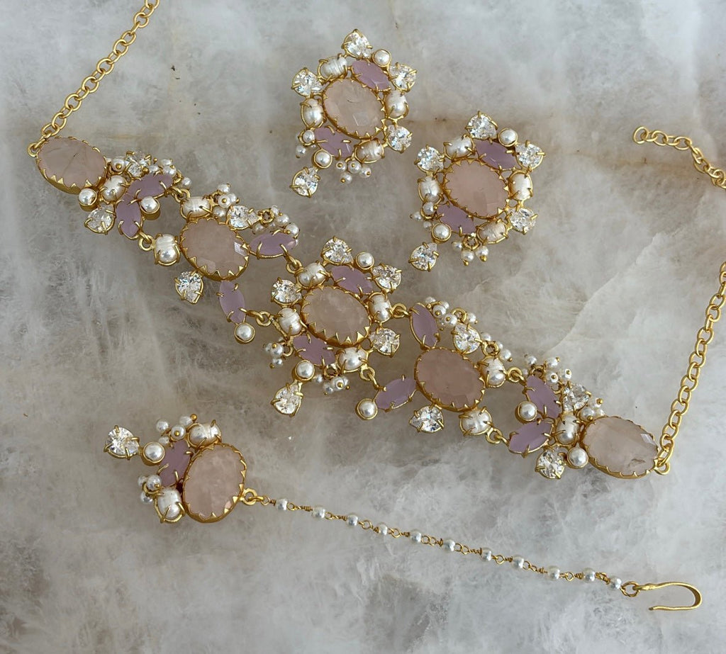 Precious Rose quartz/ Swarovski - Ishy Haq