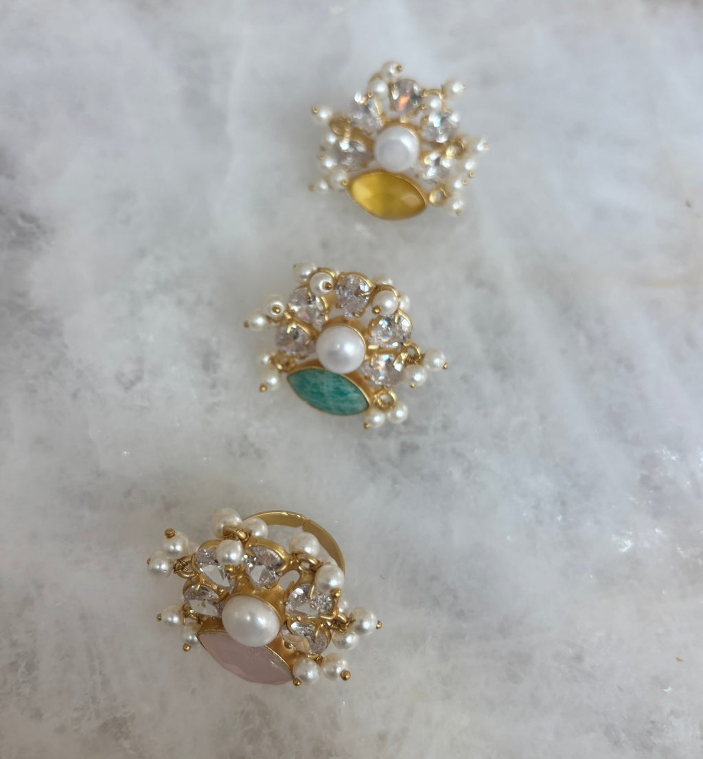 Precious stonework finger ring - Ishy Haq