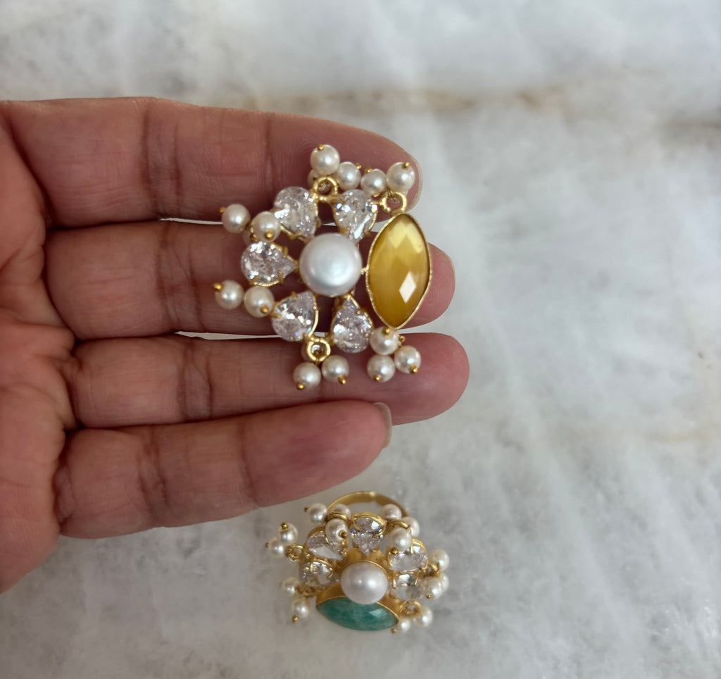 Precious stonework finger ring - Ishy Haq
