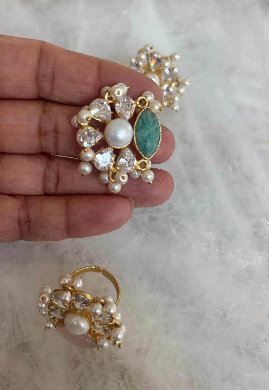 Precious stonework finger ring - Ishy Haq